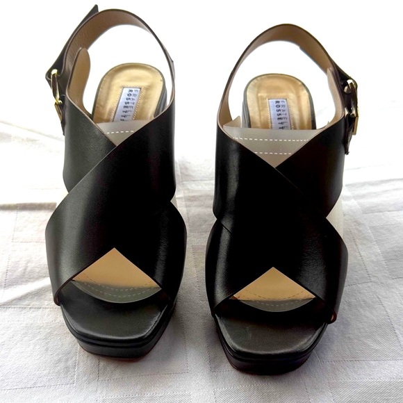 Fratelli Rossetti Women's Sandals in Black and Cream size 40.5 - Picture 1 of 7